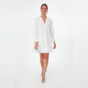 Pomander Place Kenzo Dress in White Cotton Size Small